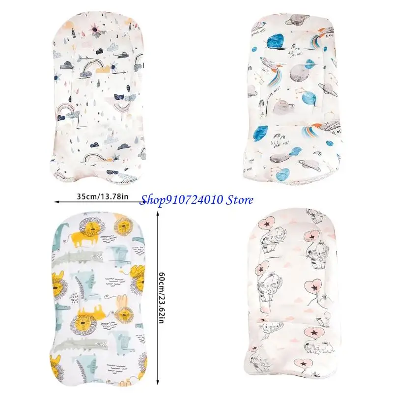 77HD Pram Pad Mattress Liner Strollers Pad Pushchair Double Sided Cushion