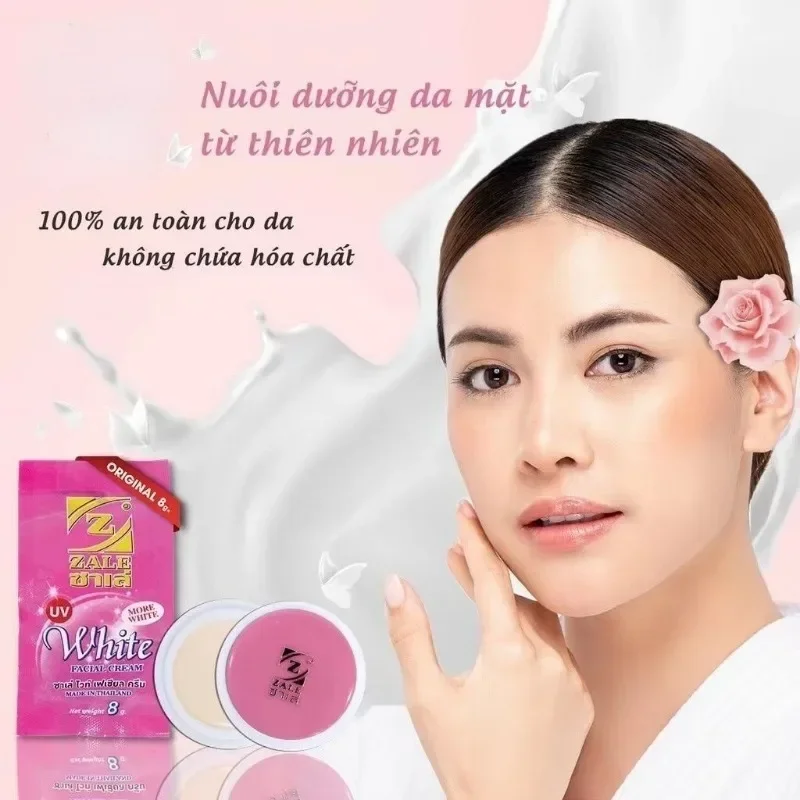 3X Kem Zale Gluta White Thái Lan Nắp Hồng Trắng Da, Làm Giam Tàn Nhang, Vêt Nhăn, Tây Nám,pearl Cream Smooth Youthful Skin 6g