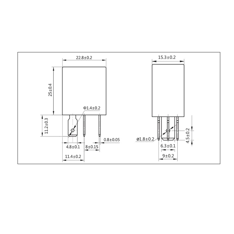 10PCS Car Violet Relay Insert Relay Seal Waterproof Automotive Relay 30A 12V/24V 4 pin 5 pin Copper Terminal Auto Relay