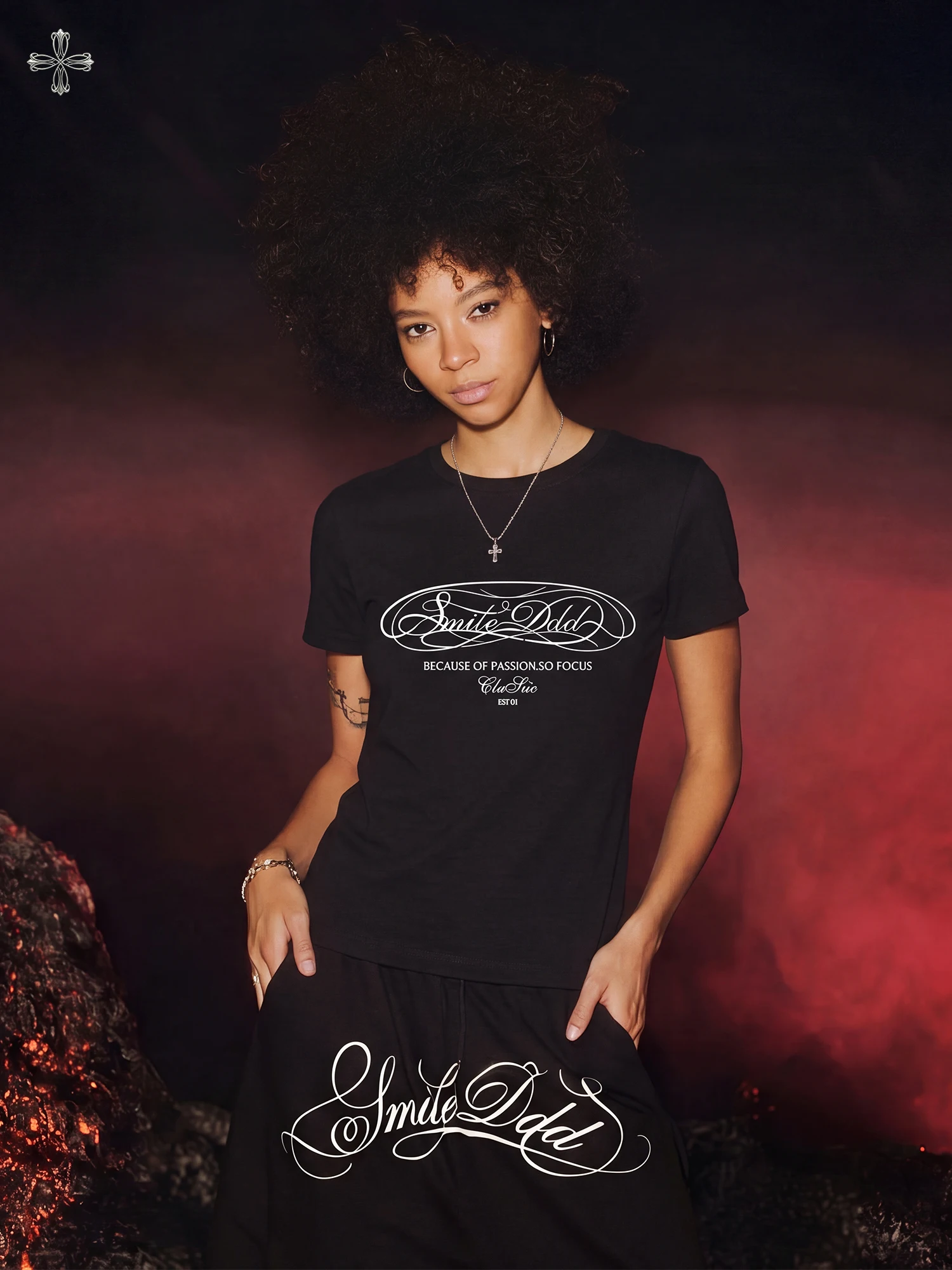 Slim Fit round Neck Short Sleeve T-Shirt Comfortable Cotton Casual Style Printed Street Dance Slimming Effect for Women