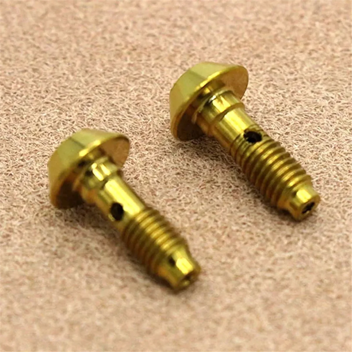 2Pcs Titanium Alloy Bicycle Five-Wire Body Screw Oil Brake Accessories for Magura-Gold