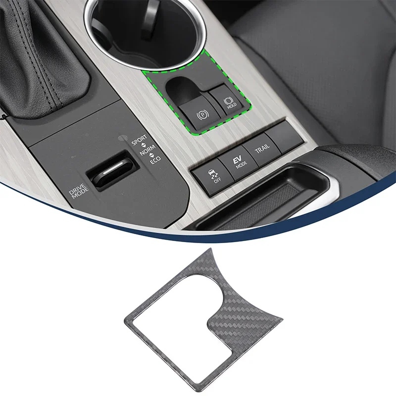 

For Toyota Highlander 2024 Real Carbon Fiber Car HOLD Button Mode Panel Decoration Cover Interior Car Accessories