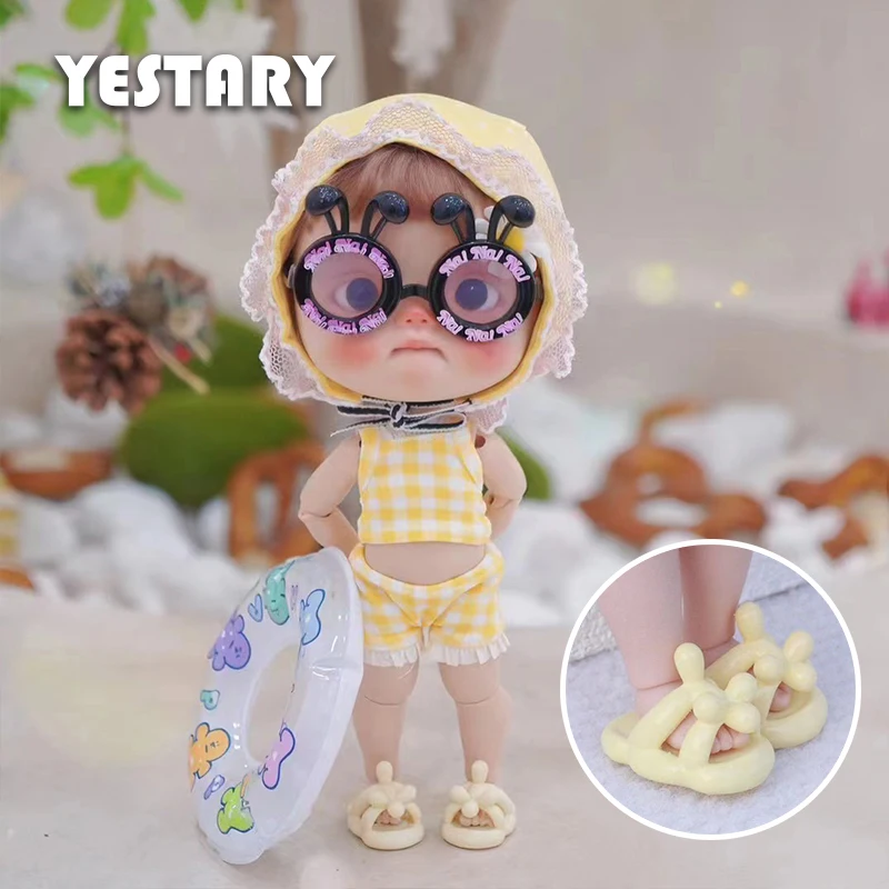 YESTARY Bjd Dolls Accessories Shoes For Qbaby Dolls Cute Puppy Balloon Slippers Doll Shoes For Diandian Doll Miniature Item Toys