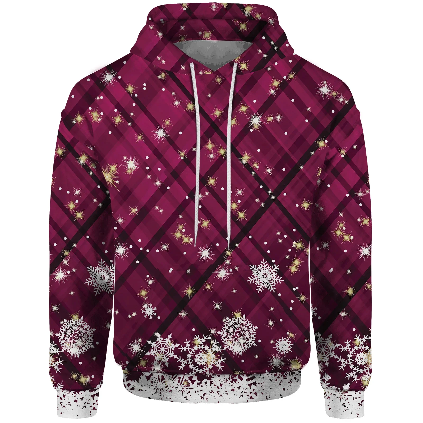 

Casual And Simple Sweatshirts For Men Hoodies Snowflake Print Sweatshirt Versatile Clothes Men Hoodie Graphic Pullover New
