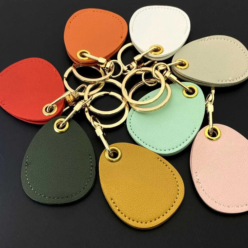 

Access Control Booth Water Droplet Keychain Leather Community IC Card Student Bus Card Staircase Sensing Protective Cover