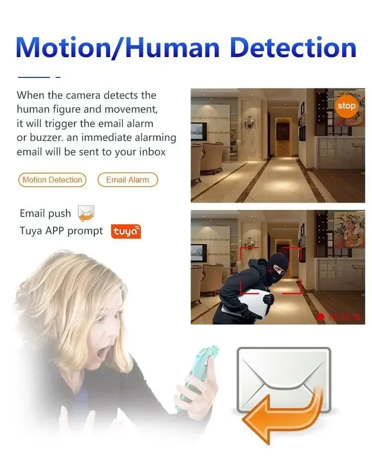 Tuya Wifi cámara IP inalámbrica NVR Kit 8CH visión nocturna sistema De cámara CCTV cámara De red impermeable De vigilancia