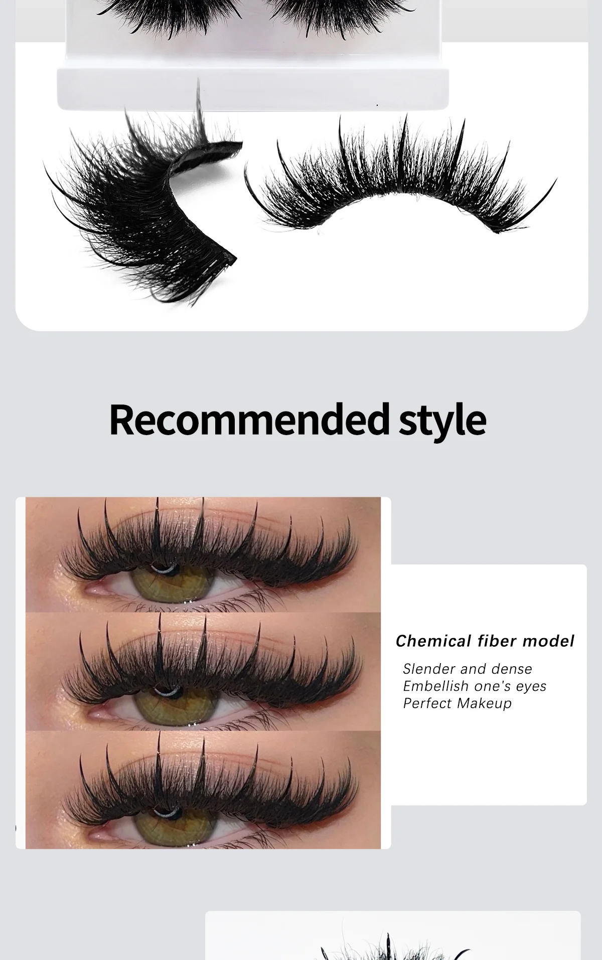 Neue nasse flauschige Nerz Wimpern mit Spikes Make-up Anbieter 16mm 18mm 25mm Volumen lang natürlichen Look Nerz Wimpern Großhandel – Detail 6