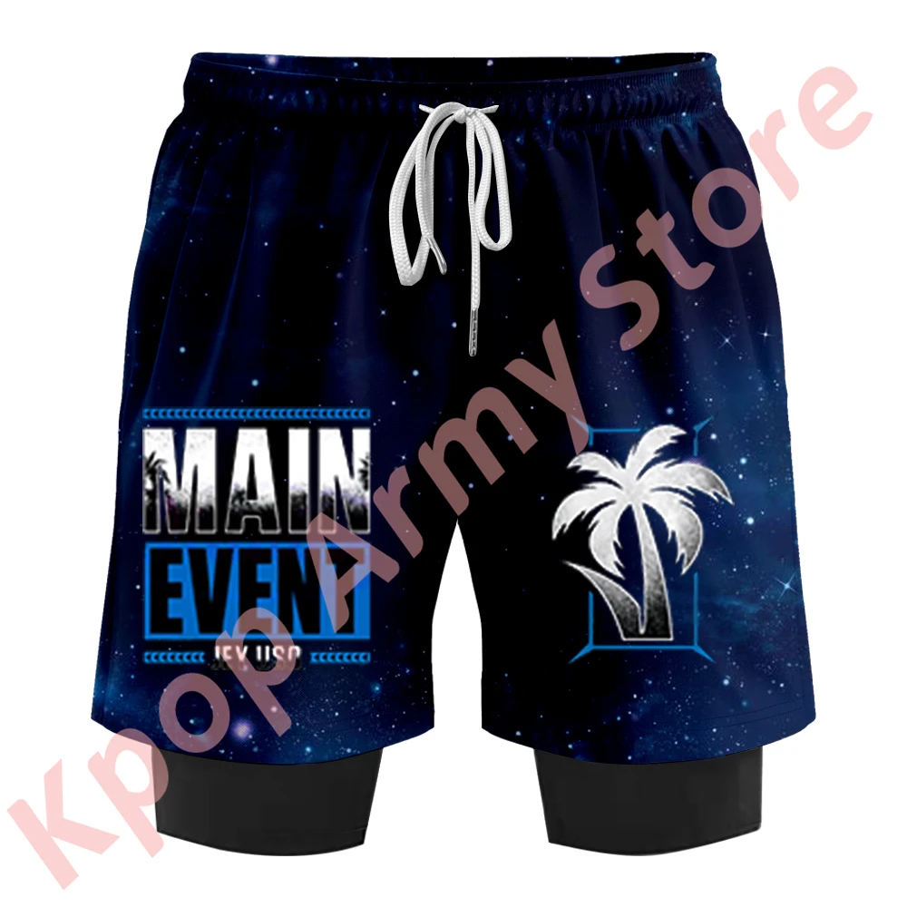 

Jey Uso Main Event Merch Print Fake Two Shorts Cosplay Women Men Fashion Casual Streetwear