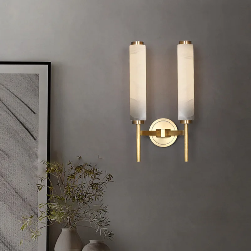 Marmor-Wandleuchte, Hotel, Wohnzimmer, Schlafzimmer, Eingang, Gang, Innenbereich, Nachttisch, einfache LED