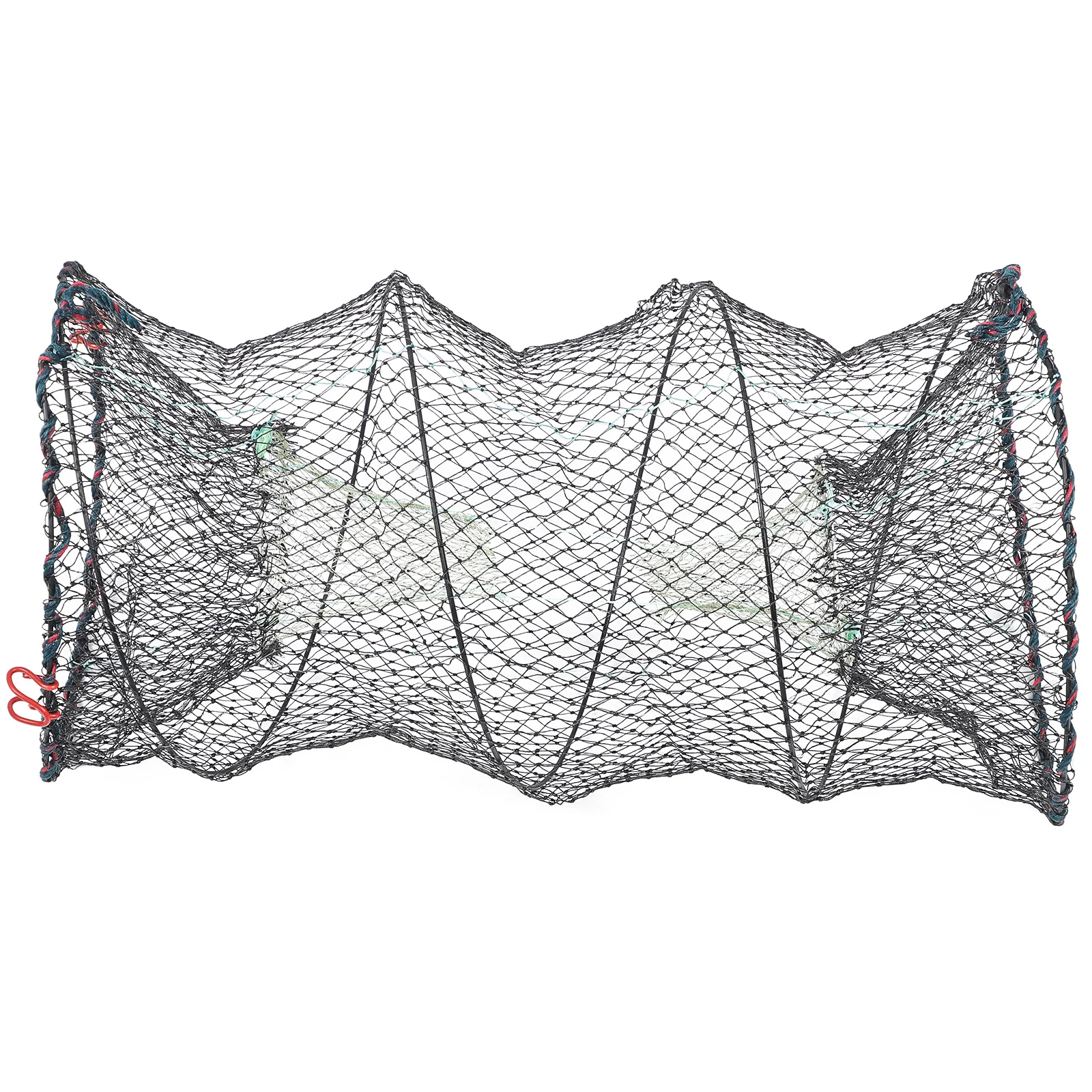 

1Pcs Foldable Round Spring Fishing Net Trap Automatic Open Shrimp Crab Crawfish Lobster Prawn Catching Mesh Foldable Bait Cast