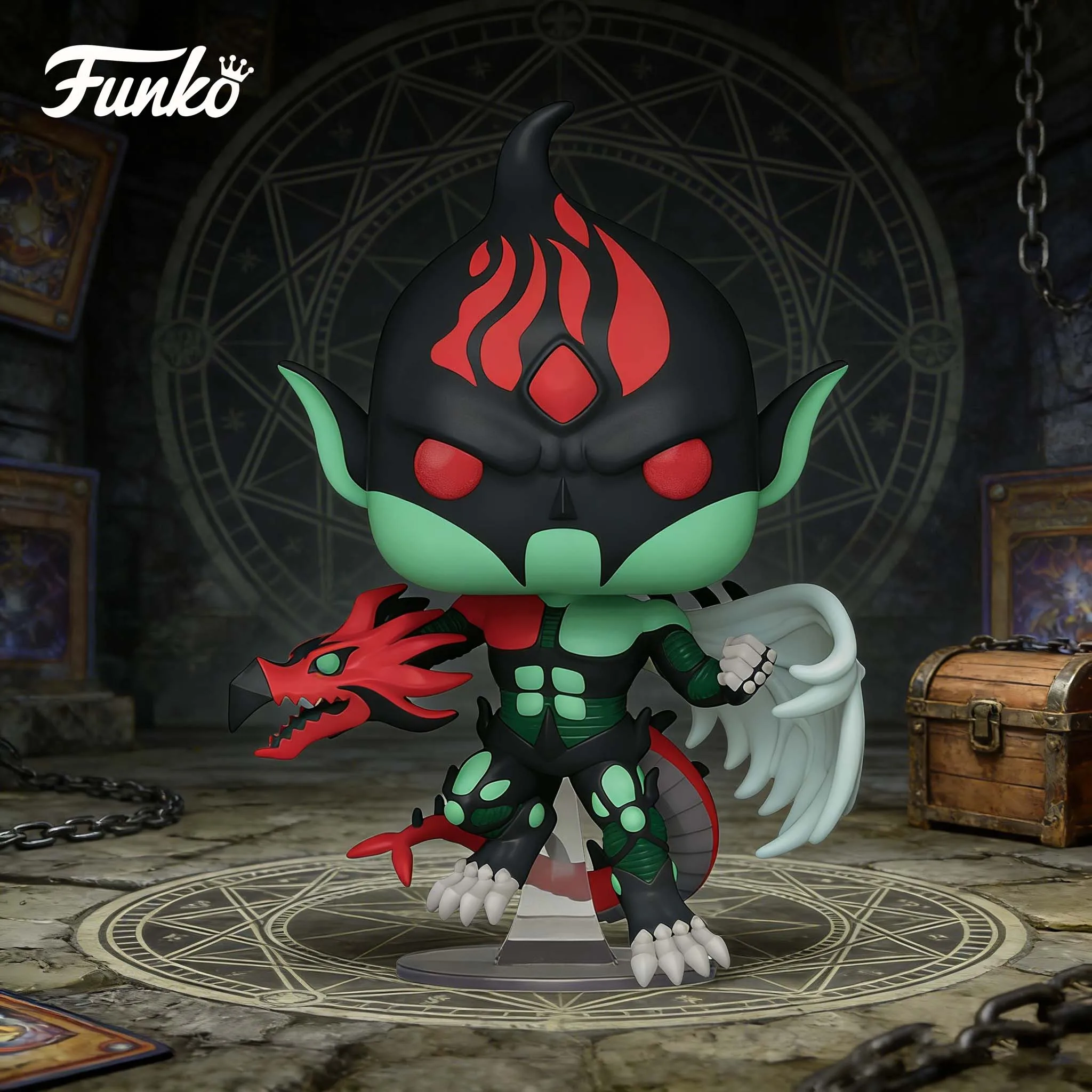 Funko Pop Elemental Hero Flame Wingman Yu Gi Oh Collectible Figure Desktop Ornament Display Toy Gift For Anime Fans