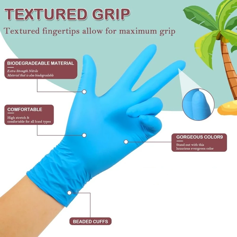 20/50/100PCS Kids Nitrile Disposable Gloves for 6-15 Years Latex Powder Free Cleaning Gloves for Kids Gardening Cooking Painting