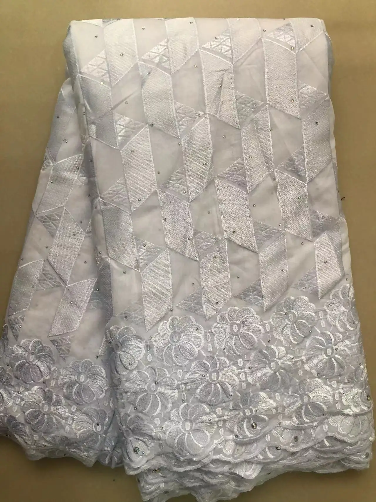 White French Cotton Lace Stones for Women, Nigerian Lace Fabrics, Luxury Wedding Party Dress, High Quality, May Lace, 2023