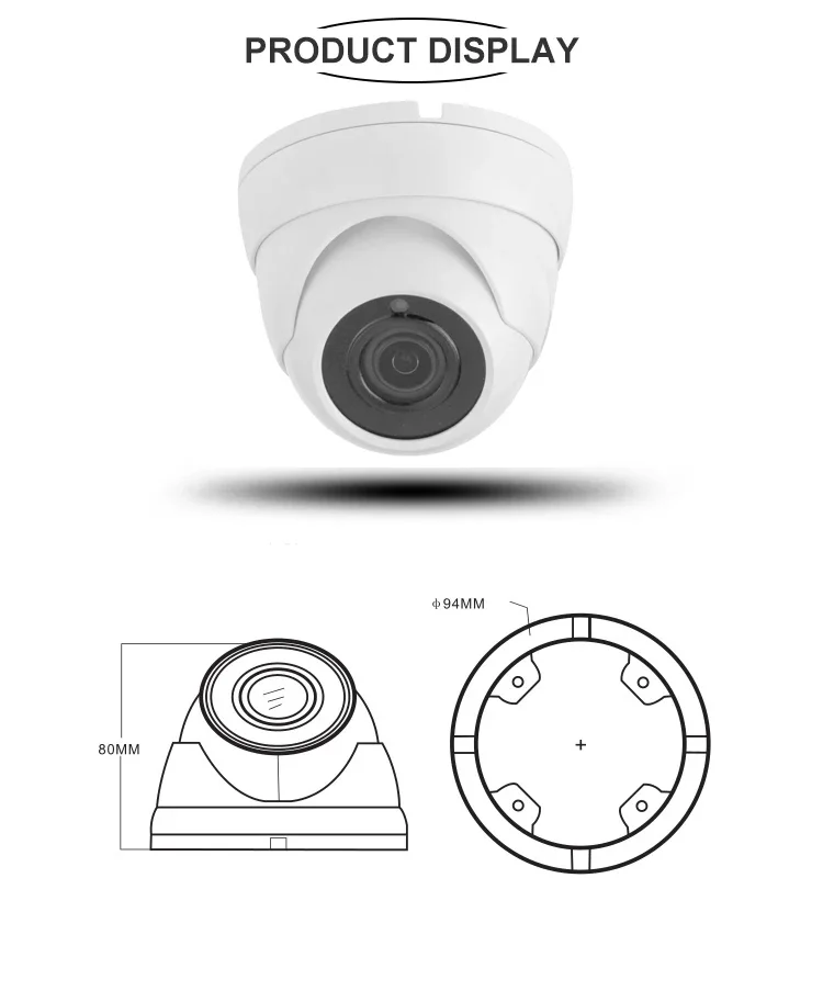 YCX 5mp Mini Eyeball IP Camera IP66 Waterproof Sigmastar DSP SON Y Sensor Support Human Body Detection Compatible with Hik