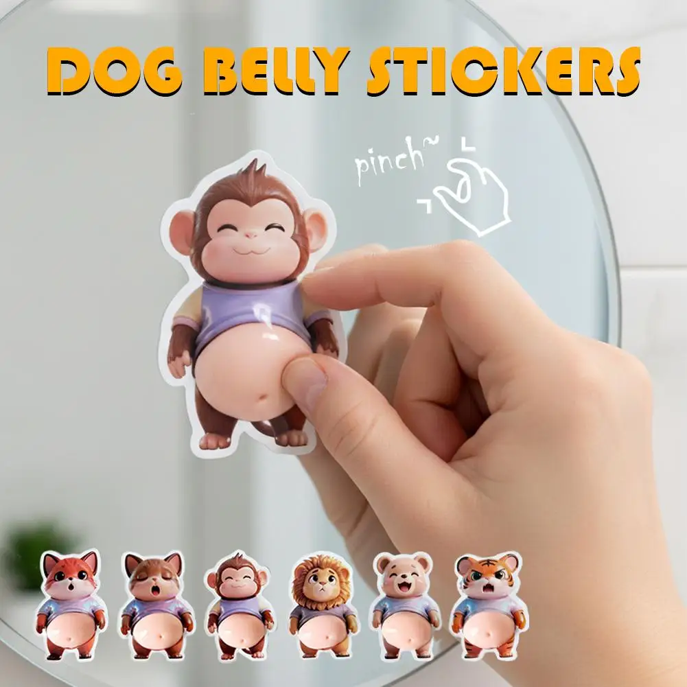 Cute 3D Stickers Squeezable Cute Funny Decals Kids Scrapbook Decals Animal Stickers For Home Party Classroom Scrapbooking