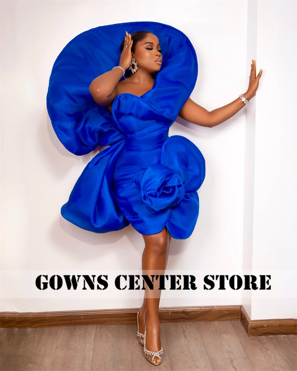 Diseño especial azul real Aso Ebi sirena vestido de fiesta plisado vestidos de fiesta de noche africanos vestidos de lujo mujeres 2025 personalizado