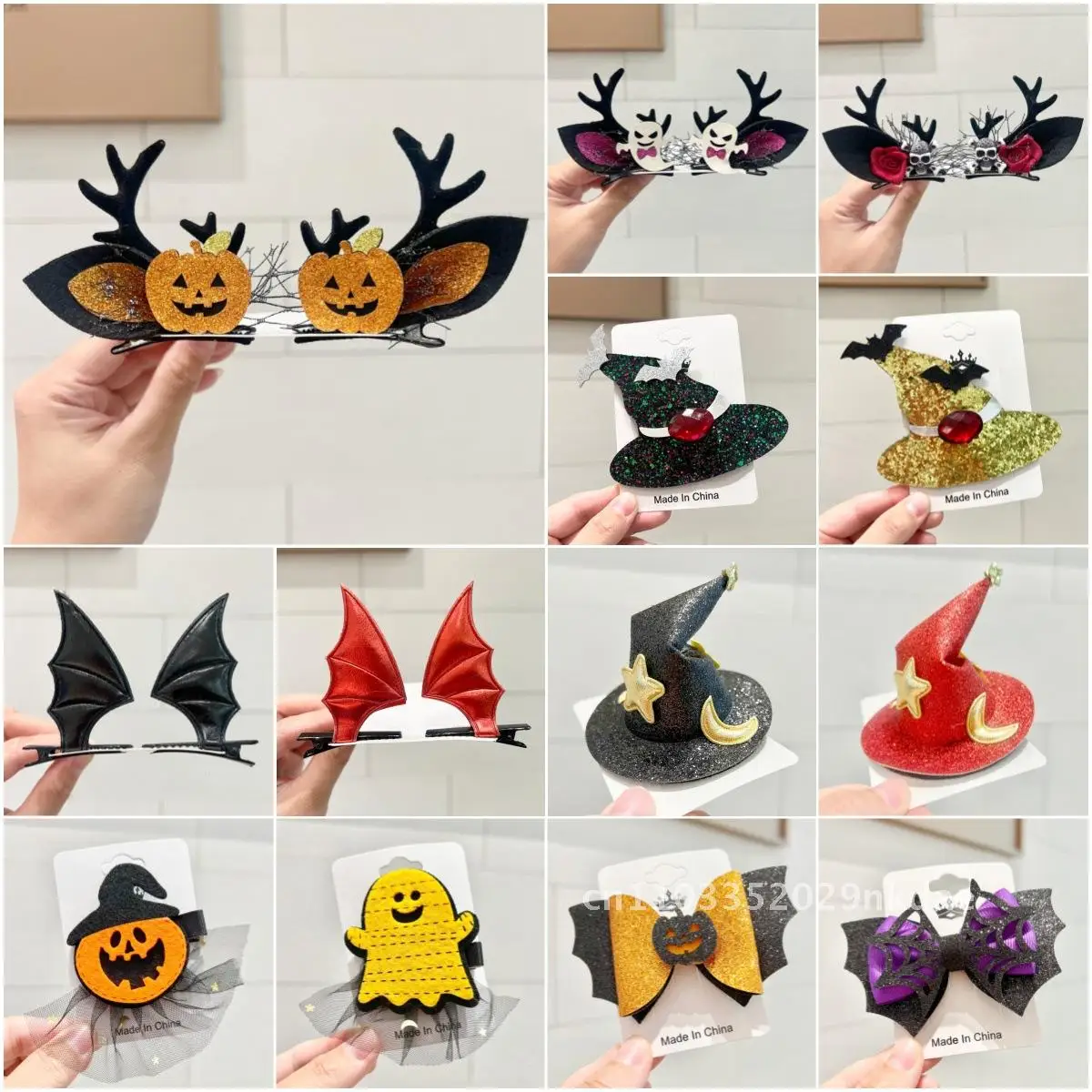 

New Halloween Hairpin Hair Accessories Ghost Festival Children's Party Decoration Pumpkin Ghost Headwear Decorations