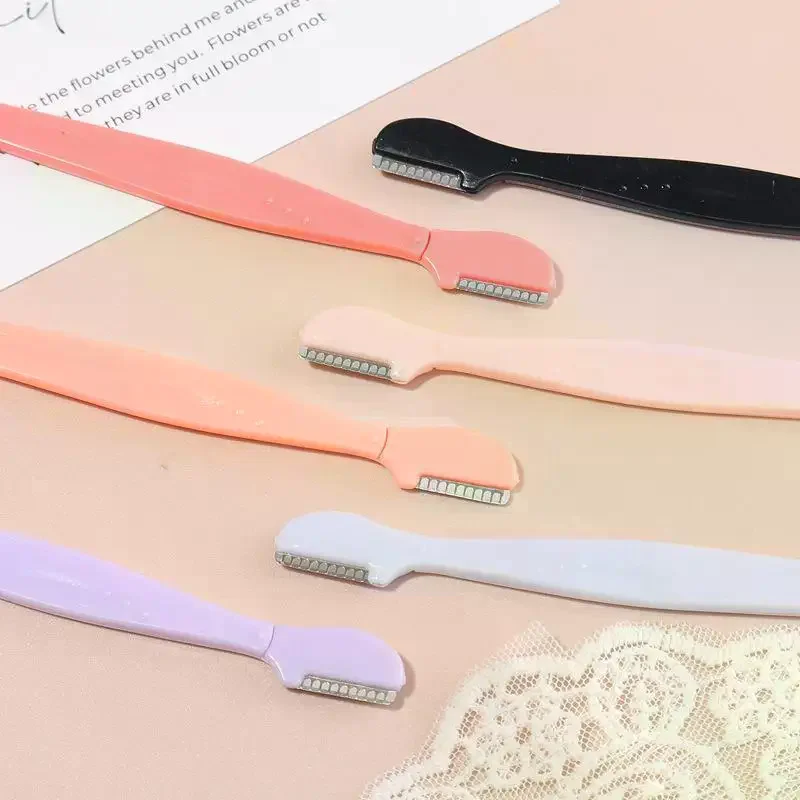 2/3/5Pcs Straight Handle Round Head Eyebrow Trimmers Beauty Tools Safe & Easy-to-use Beginner-friendly Anti-scratch Eyebrow