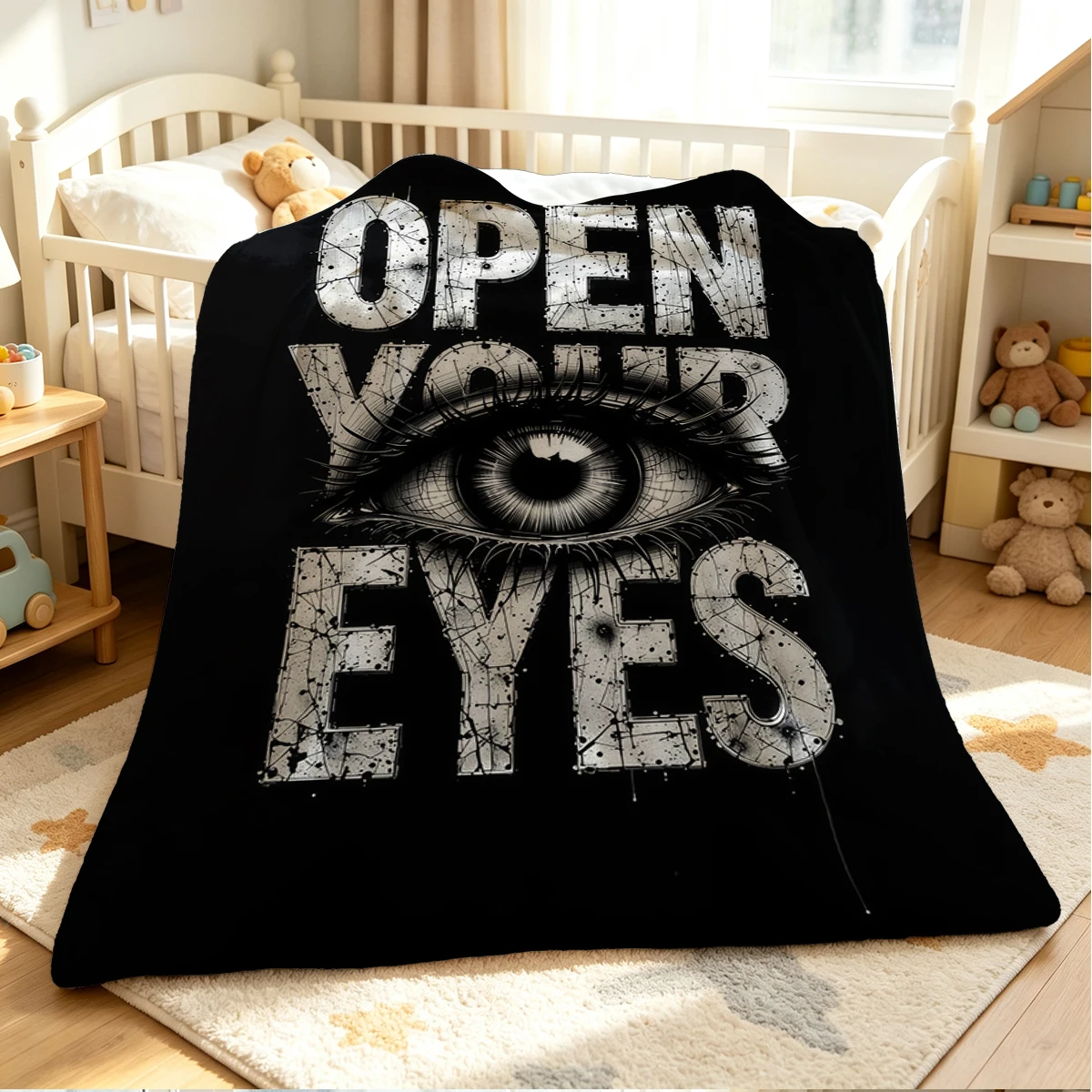 Inner Vision Flannel Blanket Warm Soft Halloween Christmas Couch Warm Cozy Decorative Decor Gift for All Season