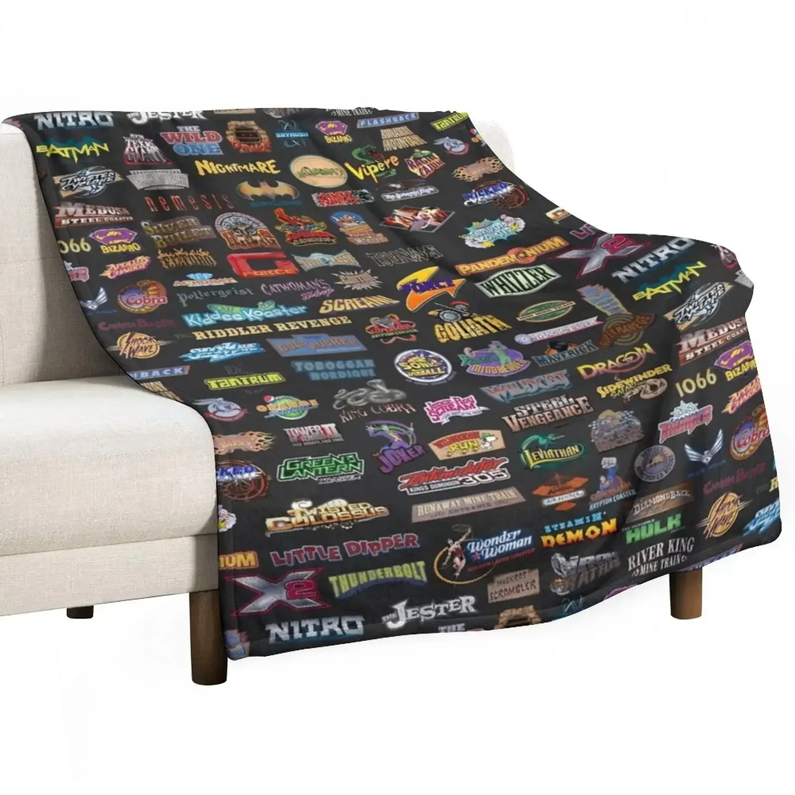 Roller Coasters Throw Blanket sofa bed Beach valentine gift ideas Vintage Blankets