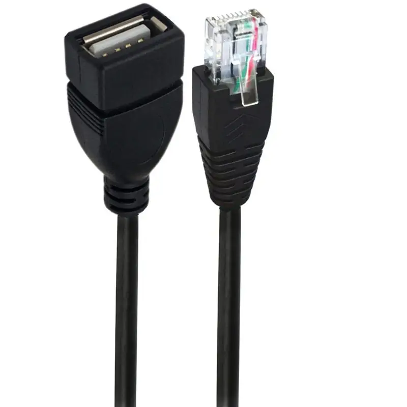 Cable USB A hembra A Ethernet, adaptador macho RJ45 8P A USB AF, 0,3 metros