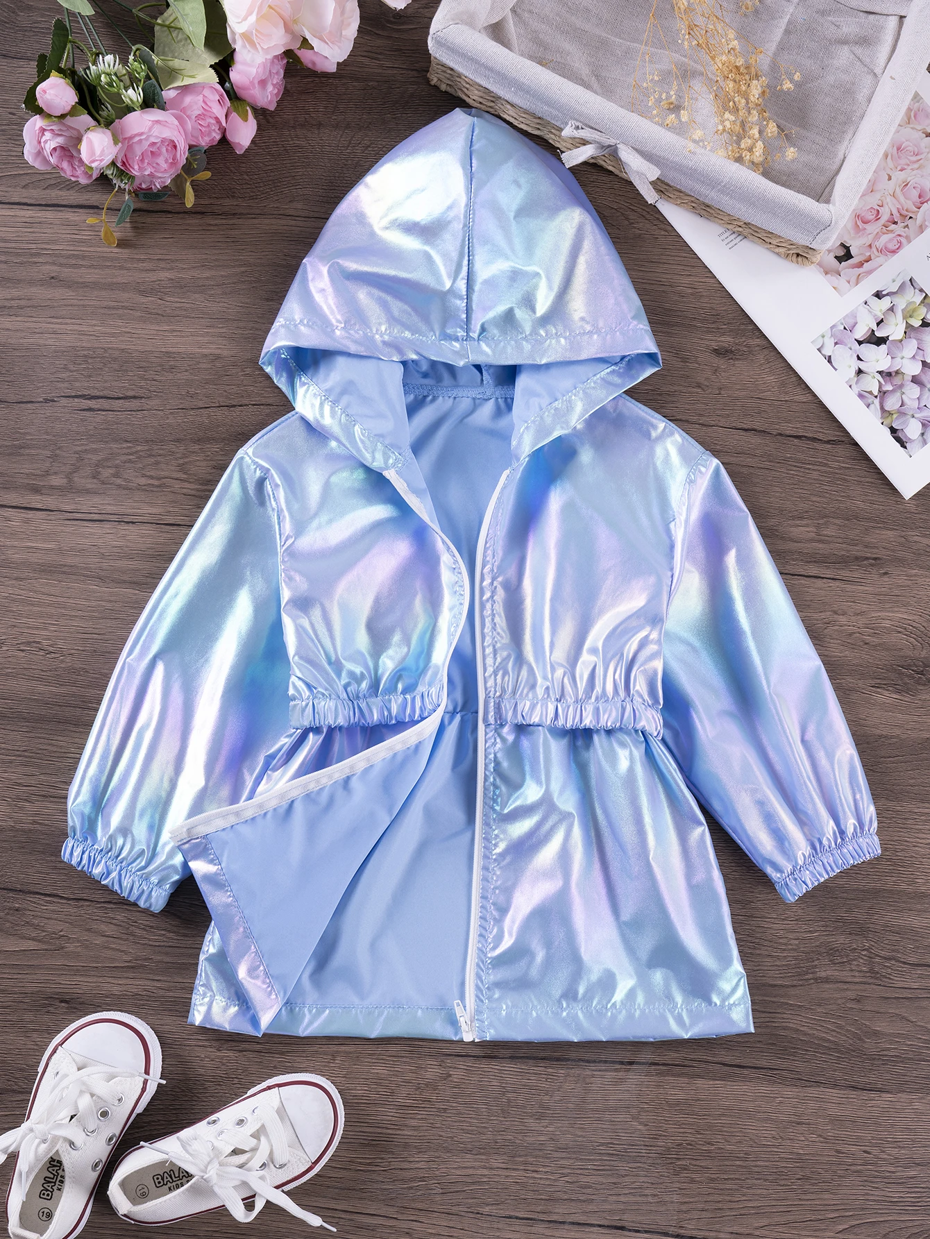 Summer Children's Coat for Boys Girls Toddler Solid Zipper Hooded Thin Jacket Mid length Lightweight Sunscreen Coat 0-6Y