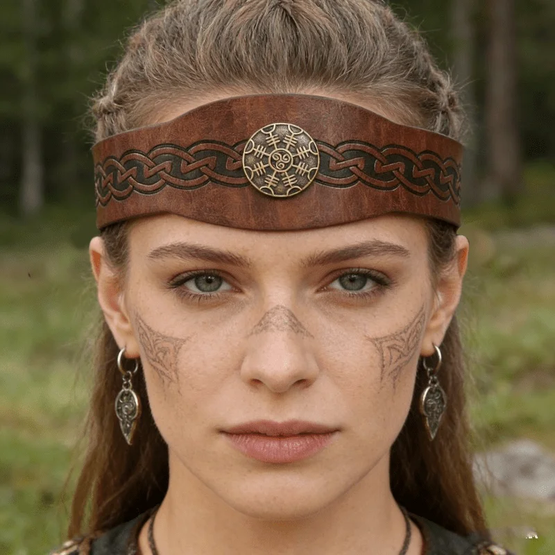 Medieval Viking Knight Headband  Ancient Roman Warrior Gladiator Headgear Cosplay Costume Accessories