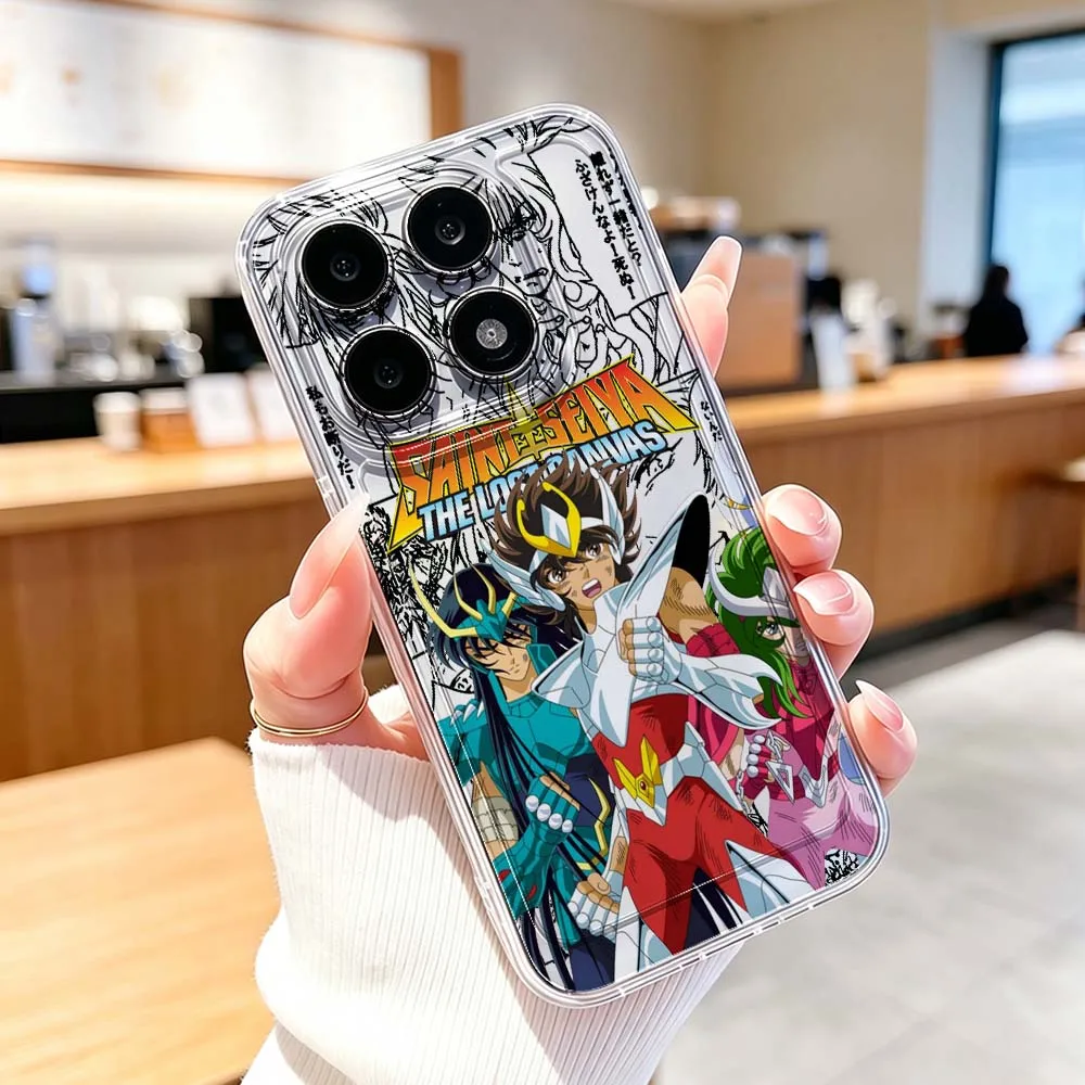 Saint Seiya Anime Cover For Xiaomi Mi 17 Pro Max 15 15T 14 14T 13 12 12S 11 Pro Ultra Lite Transparent Phone Case