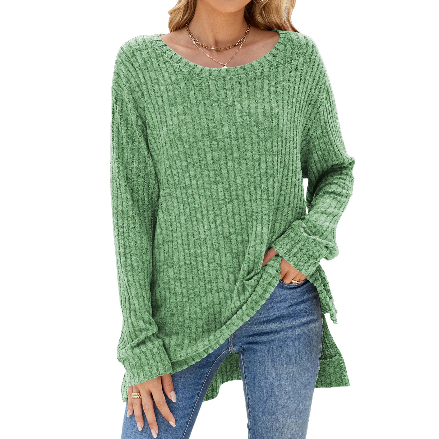 Ropa De Mujer Round Neck Women Clothing Vent Ropas Mujeres Pullover Sweatshirt Invierno Para Mujer Bluza Damska Clothes 2025