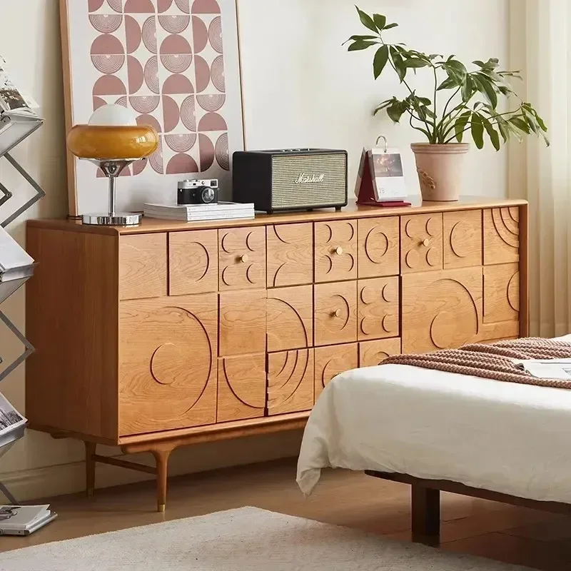 

Bedroom storage side cabinet Nordic medieval small apartment storage cabinet dining side cabinet