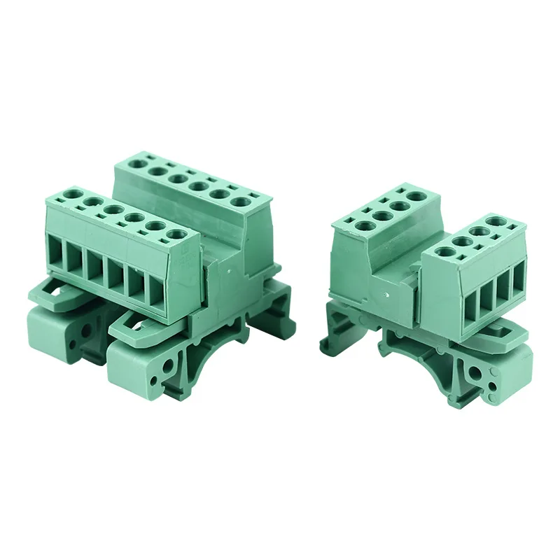 5.08MM plug-in terminal block with welding free docking and fixed air docking terminal URK rail terminal 10 sets per bag