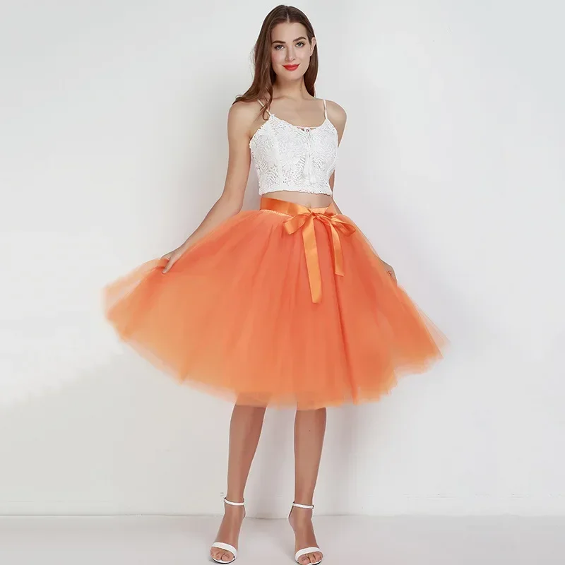 Summer Fashion High Waist Sweet Cute Mesh Princess Tutu Skirt Multicolor Pleated Elegant Dance Tulle Skirt Girl Sexy Blue Hollow