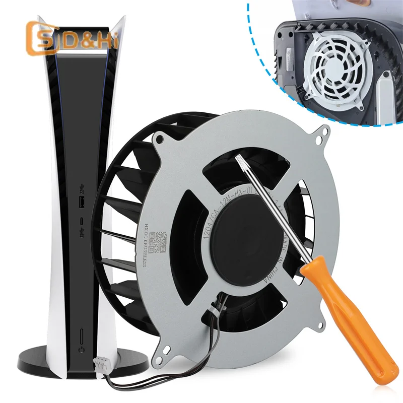 12.0 volts Internal Cooling Cooler Fan For PS5 Console Fan For PS5 Console 23 Blades Internal Cooling Fan For PS5 Blades