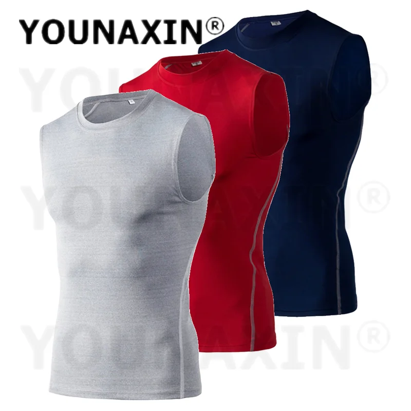3 Pcs Men's Cycling Sports Vest Tank Top Bodybuilding Sleeveless T-Shirts Fitness Running Football Basketball  S M L XL 2XL 3XL