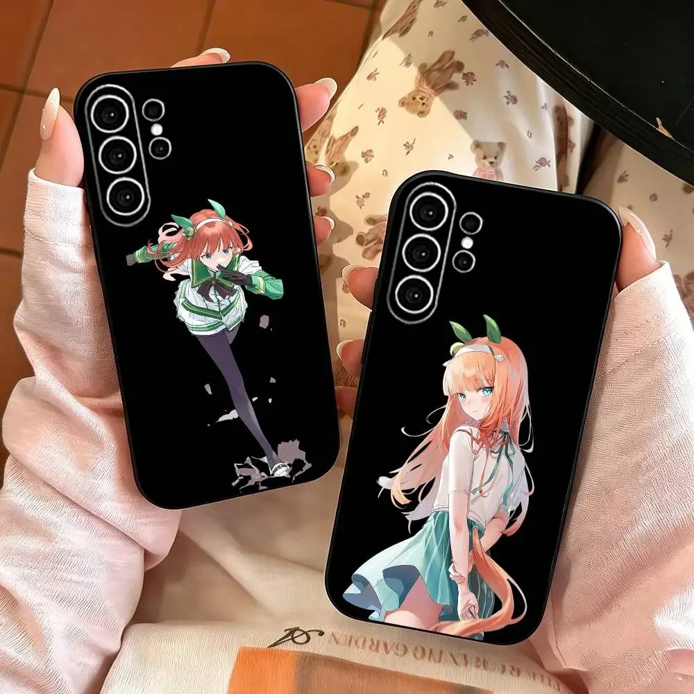 Coque de téléphone Silence Suzuka Umamusume pour Samsung S25, S24, S21, S22, S23, S30, Ultra, S20, Plus, Fe, Note, 10, 9, 5G, noire
