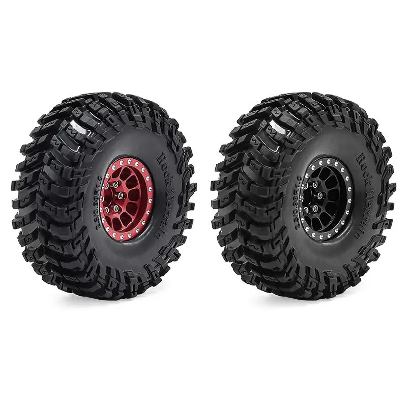 

1.0" Beadlock RC Wheels and Tires for 1/18 TRX4M,1/24 SCX24 RC Crawler,1.0 Beadlock Tires w/Alloy Aluminium Wheels