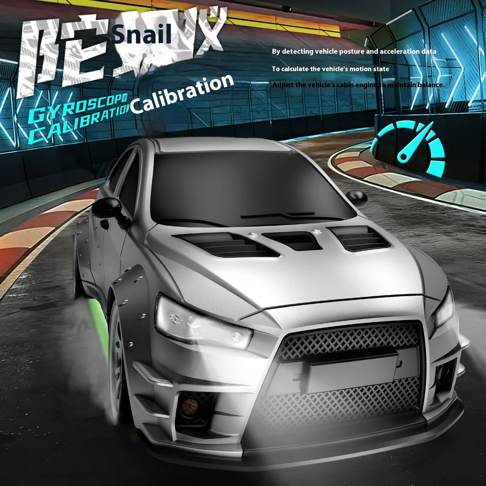 

1/20 Full Scale Gyroscope Remote Control Drift Car Four-Wheel Drive Colorful Lighting Car Model App Controls Remote Control Car