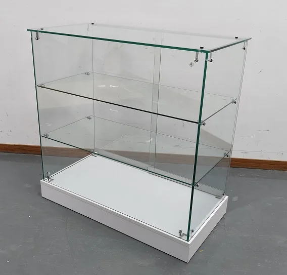 Keway 4ft Frameless Full Vision Economy Tempered Glass Showcase