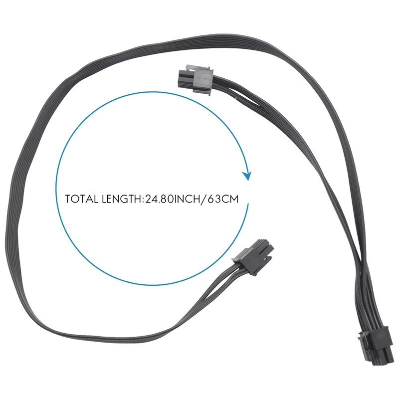 Pcie 8 Pin Male To Dual Pcie 2X 8 Pin (6+2) Male Power Adapter Cable For Seasonic Power Supply 25-Inch+9-Inch(63Cm+23Cm)