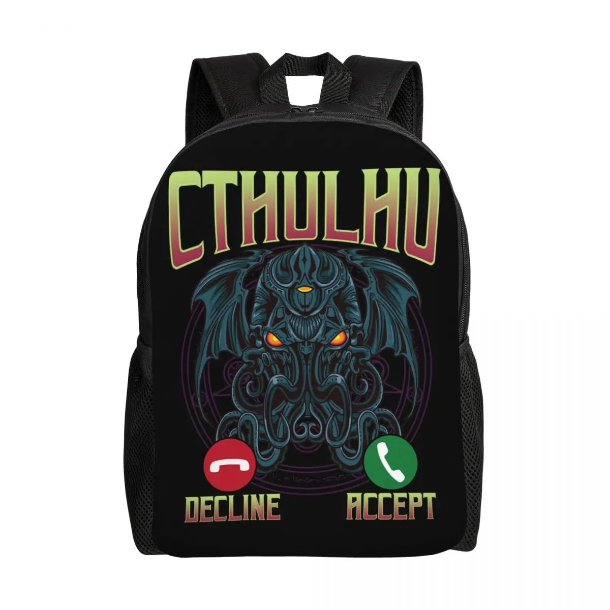 

The Call Of Cthulhu Backpacks for Women Men Waterproof College School Dark Occult Mythical Monster Bag Printing Bookbags