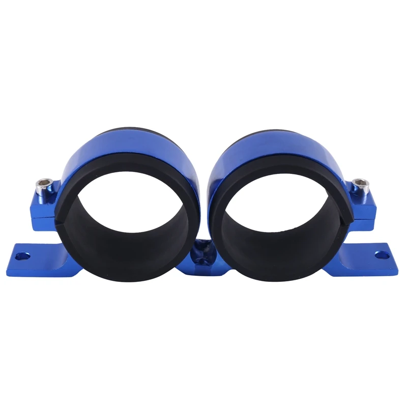 Blue 60Mm Aluminum Dual Fuel Pump Clamp Mounting Bracket For  044 380LPH