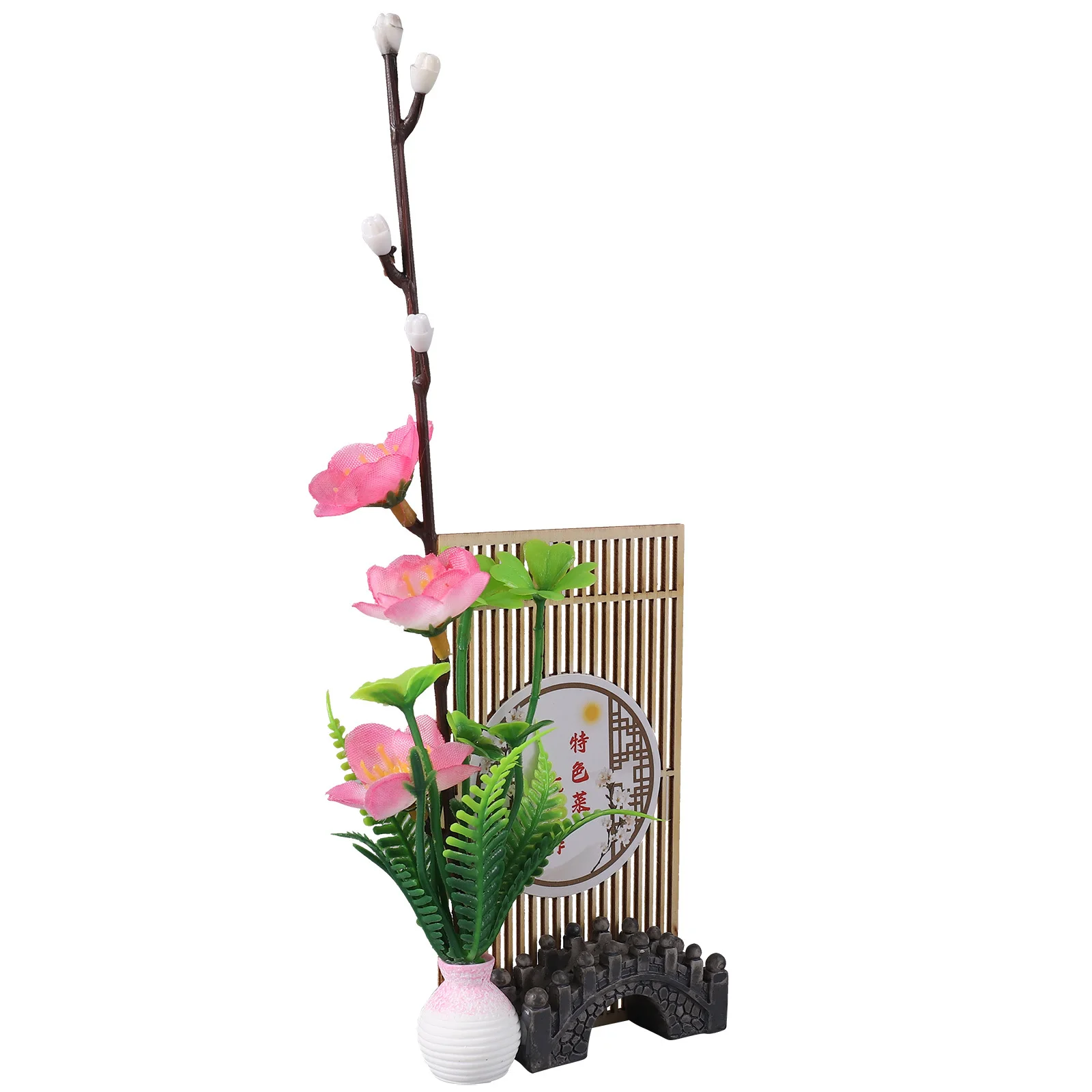 

Sushi Plate Flower Decor Artificial Mini Craft Japanese Style Table Decoration Faux Plants Simulation Flower Restaurant Supply