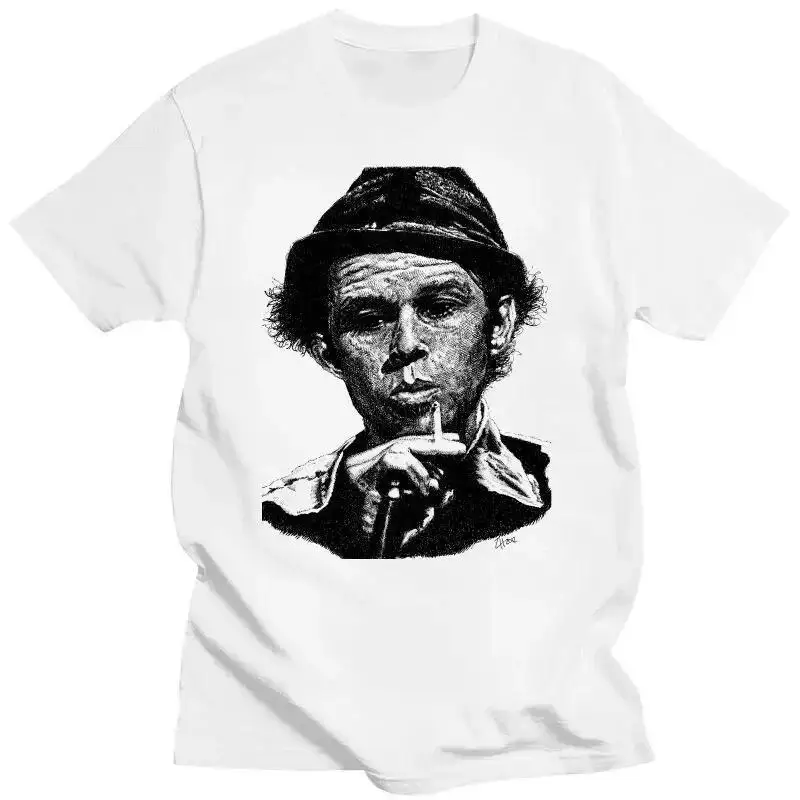 Tom Waits Man In Flat Cap Holding Cigarette T-Shirt