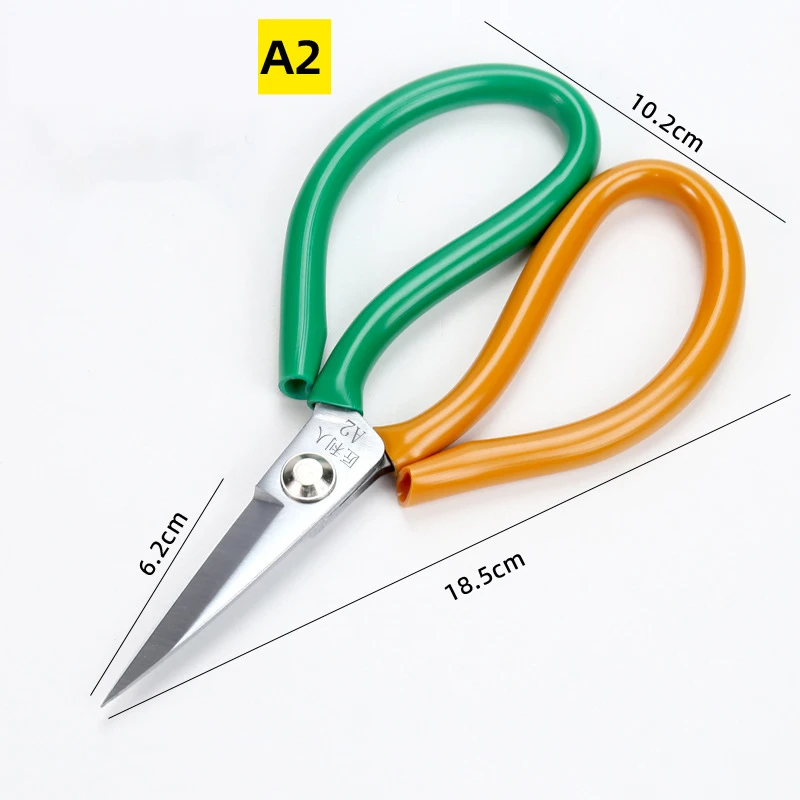 Household Steel Kitchen Scissors Industrial Civilian Leather Tailor Sewing Cloth Sharp Pointed Scissors