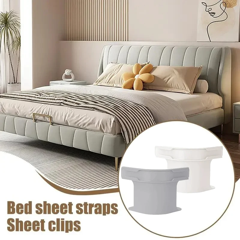 

Invisible No-Pin Bedsheet Holders Hidden Sheet Grippers Safe for Kids Adults Bed Sheet Clips Secure Mattress Straps Home Hotel
