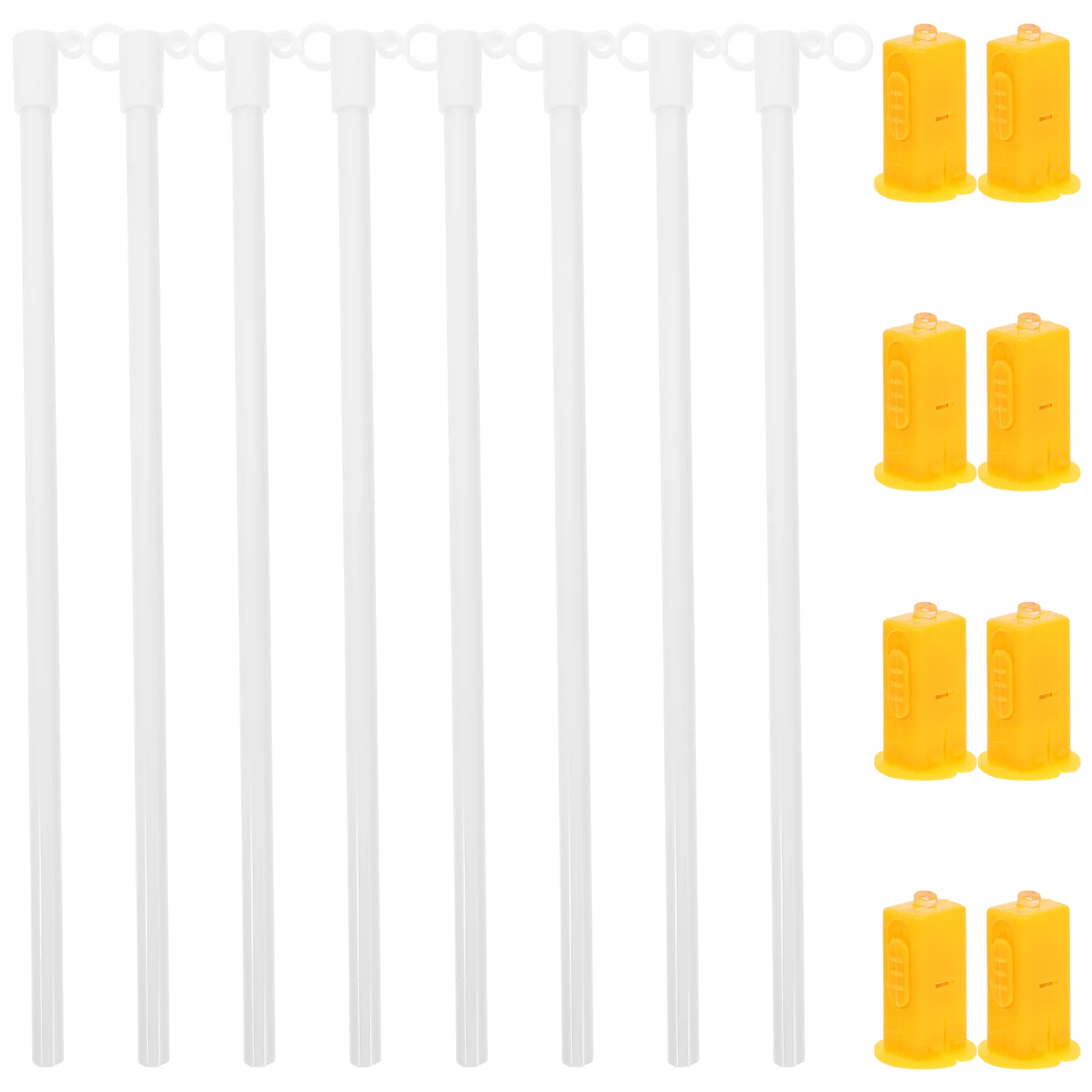 

8Sets Plastic Lantern Poles Exquisite Workmanship Comfortable Hold DIY Lantern Materials Plastic Lanterns Pole