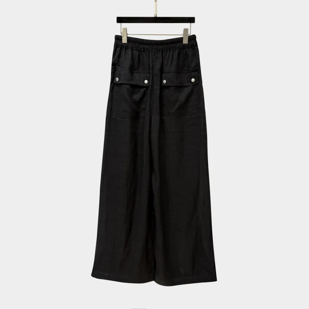 High Street Dark RO Pant Men's New Casual Loose Made Linen Material Runway Style Versatile Street Trendy Casual Pants