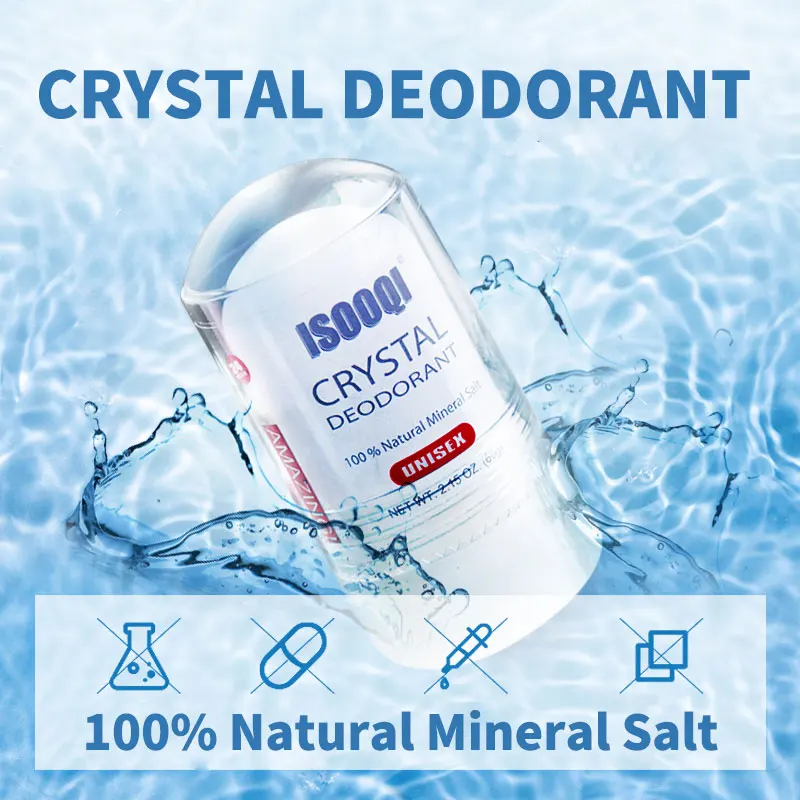 Alum cristal desodorante para cuidados com o corpo, pedra antitranspirante, desodorante axilas