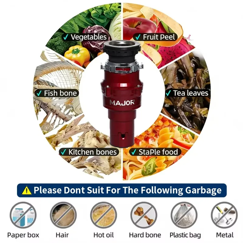 Airo Sink Waste Disposer Garbage Disposal Unit Food Waste Disposer Wholesale