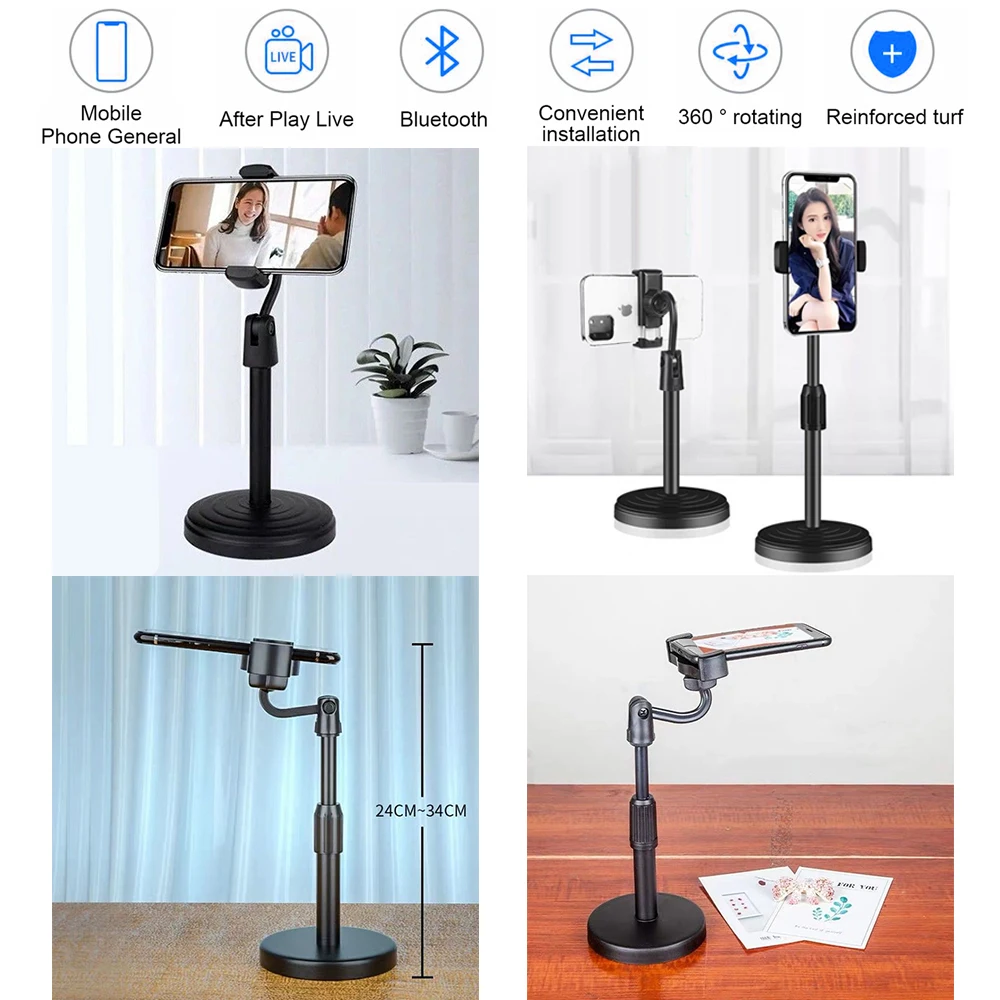 Portable Mini Lightweight Tripod Adjustable Stand Selfie Stick Universal Mobile Phone Holder Clip Smartphone Tripod for Phone